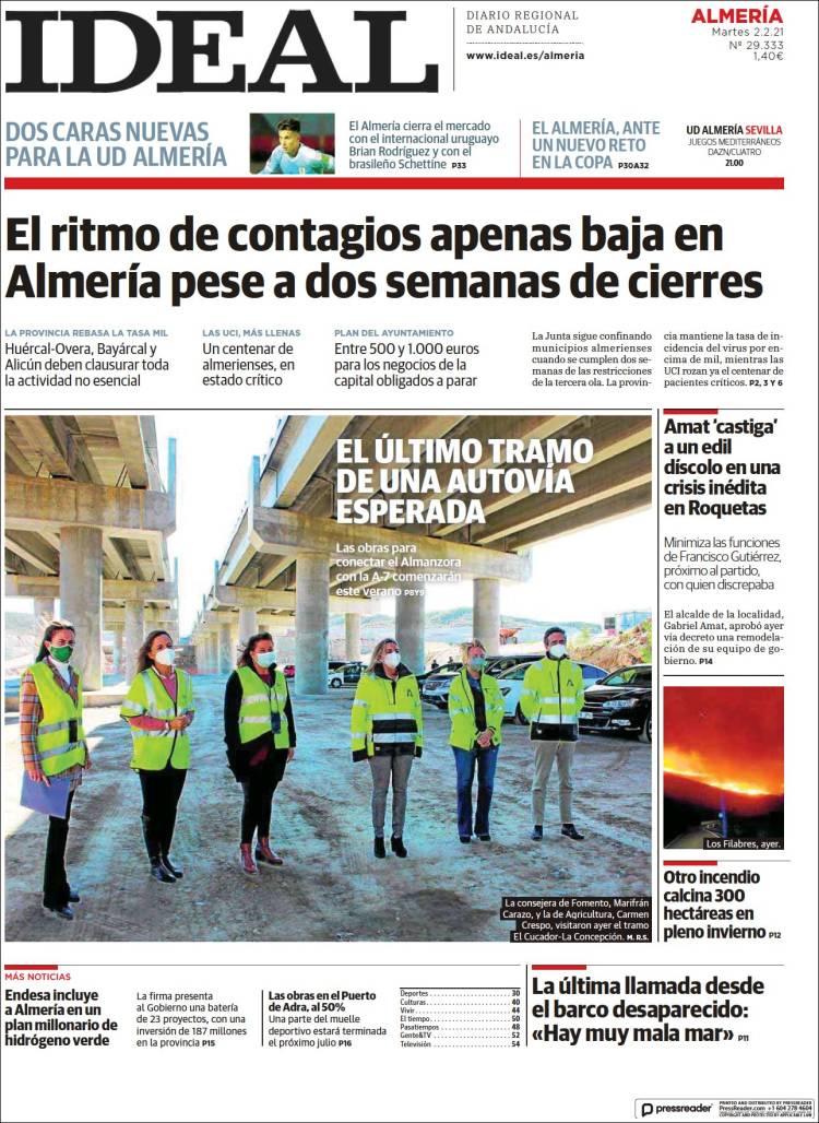 Portada de Ideal Almeria (España)