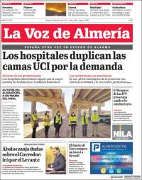 Portada de La Voz de Almería (España)