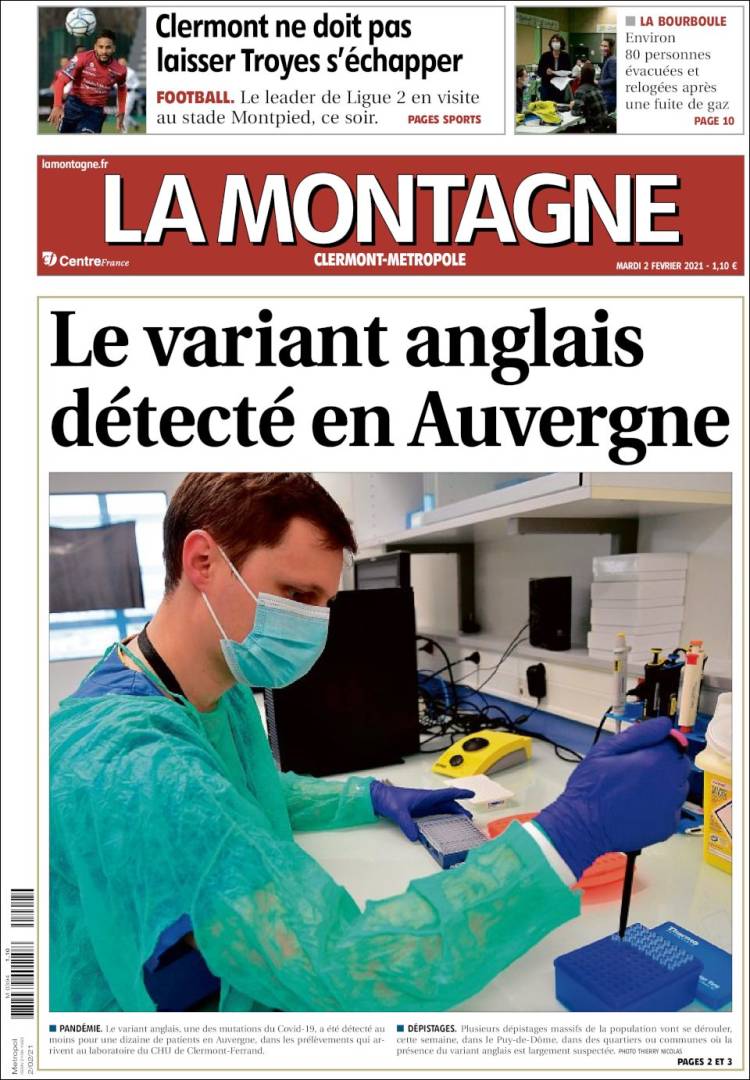 Portada de La Montagne (Francia)
