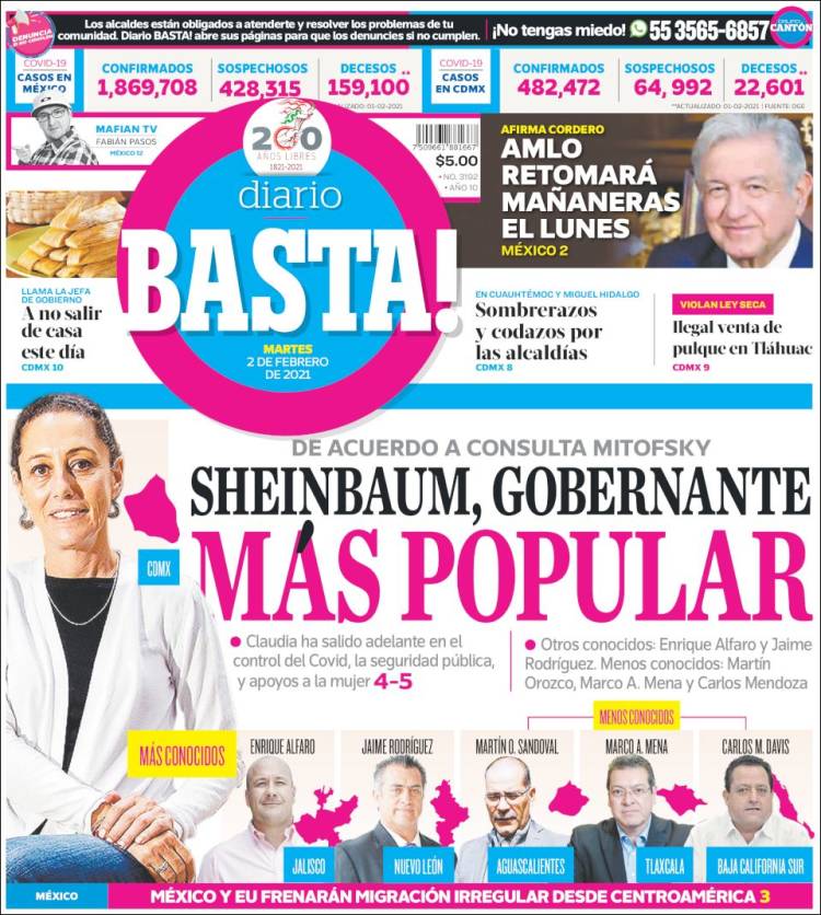 Portada de Diario Basta (M&eacute;xico)