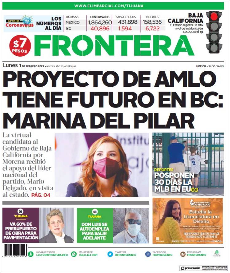 Portada de Frontera (M&eacute;xico)