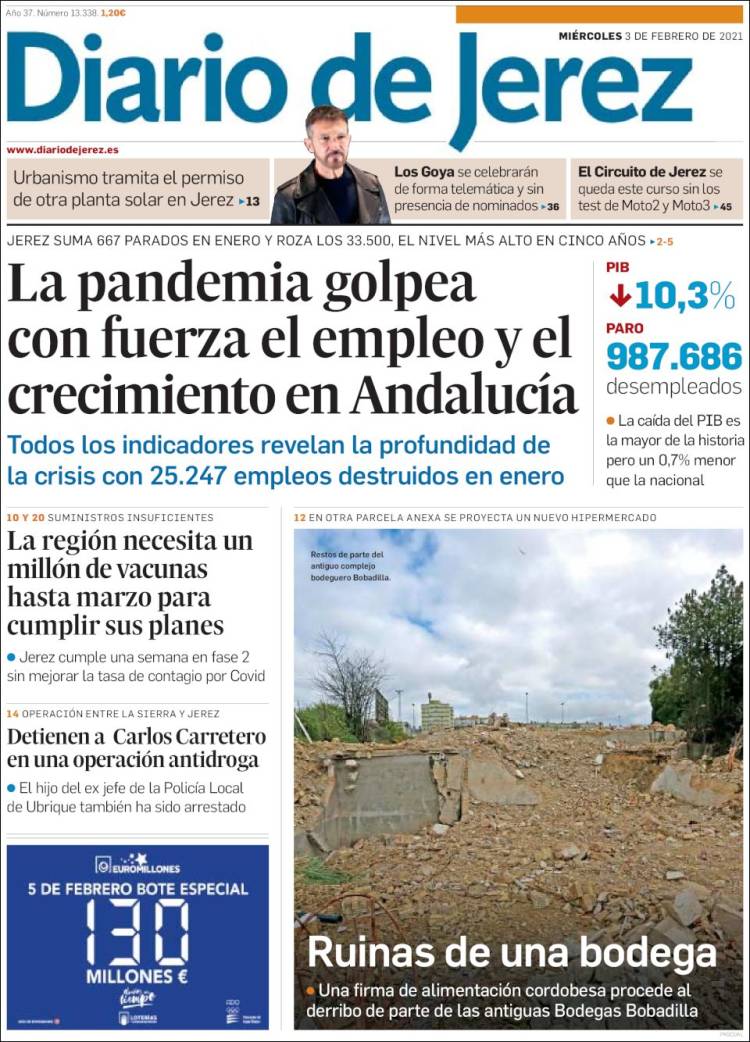 Portada de Diario de Jerez (España)