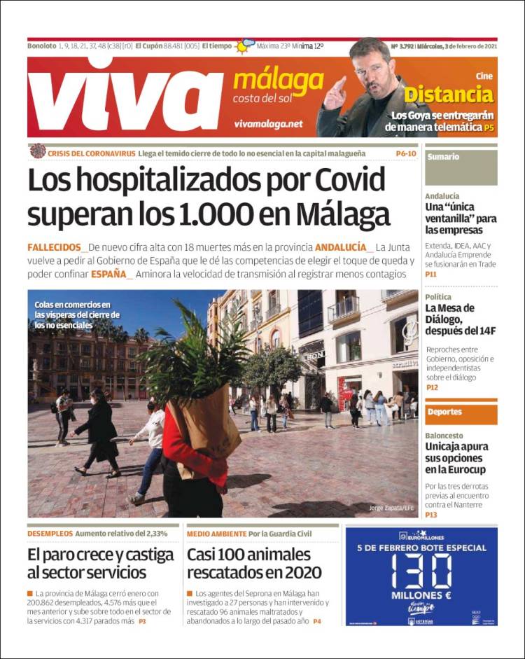 Portada de Viva Málaga (España)