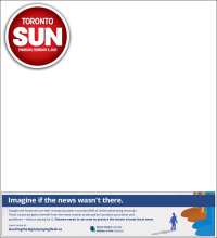 Portada de The Toronto Sun (Canadá)