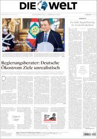 Portada de Die Welt (Allemagne)