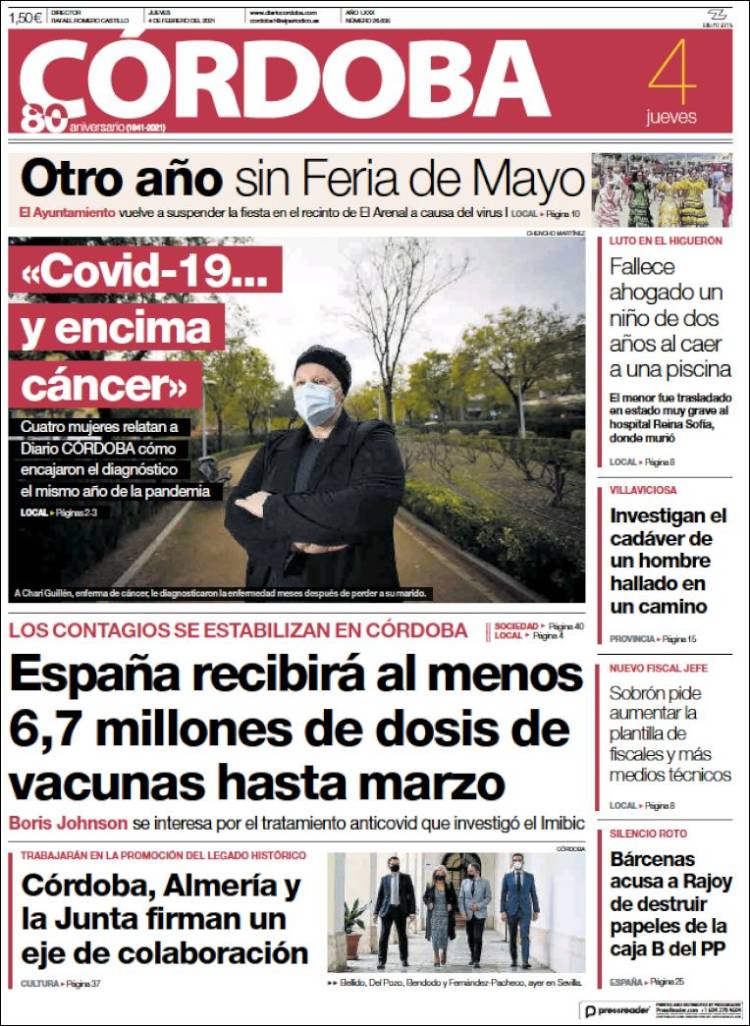 Portada de Diario de Córdoba (España)