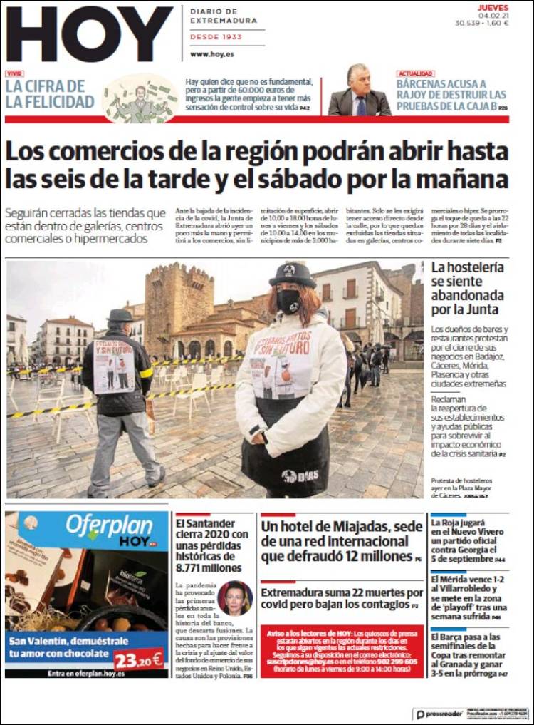 Portada de Hoy - Badajoz (España)