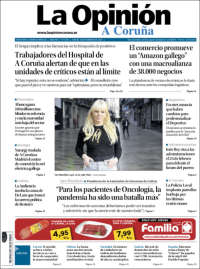 Portada de La Opinión de A Coruña (España)