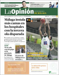 Portada de La Opinión de Málaga (España)