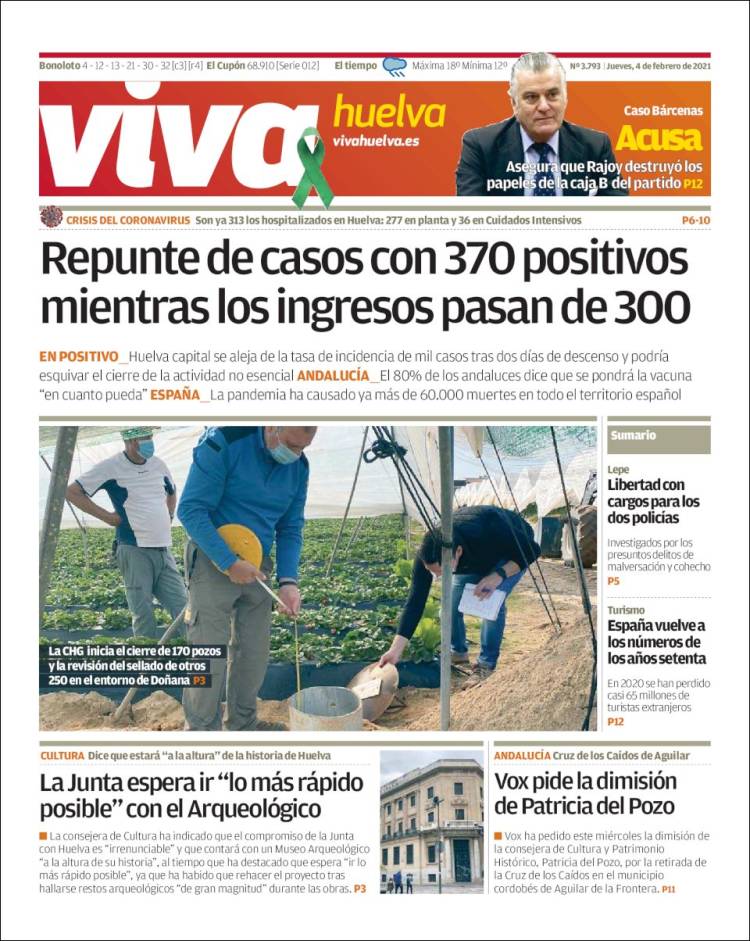 Portada de Viva Huelva (España)