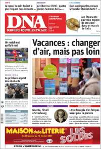 Portada de Les Dernières Nouvelles d'Alsace (Francia)