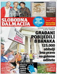 Portada de Slobodna Dalmacija (Croacia)