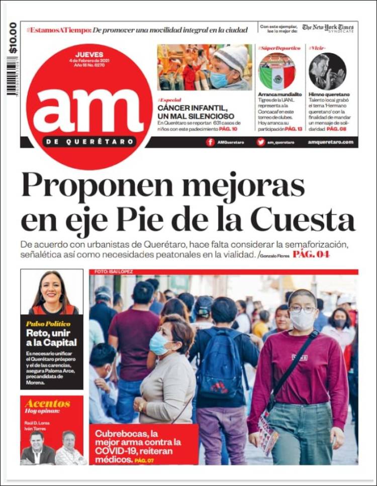 Portada de A.M. Querétaro (Mexique)