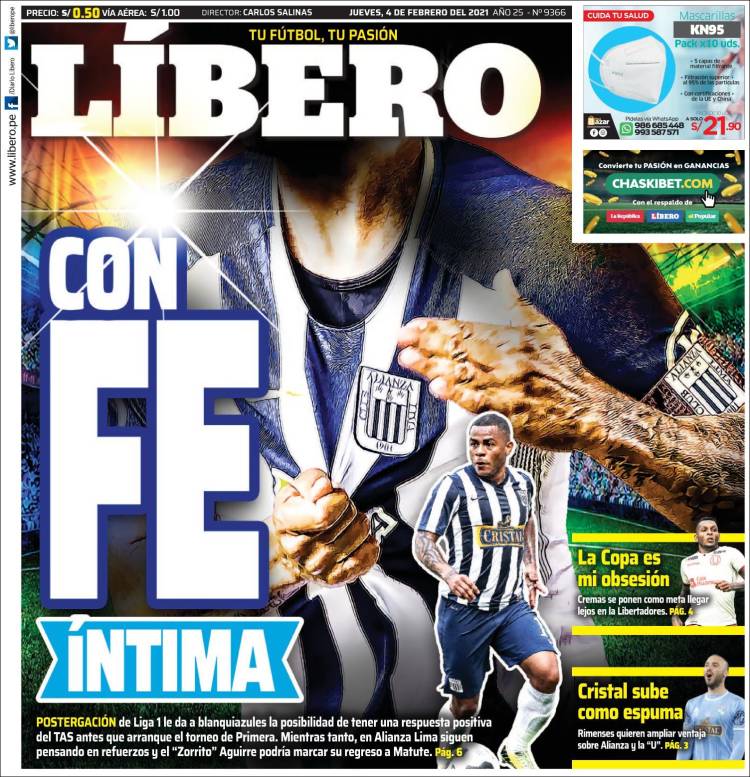 Portada de Líbero (Perú)