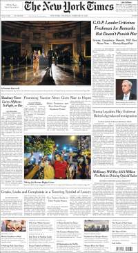 Portada de New York Times (USA)