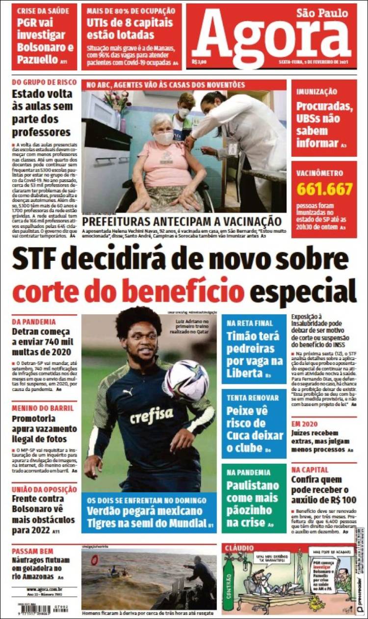 Portada de Jornal Agora (Brasil)
