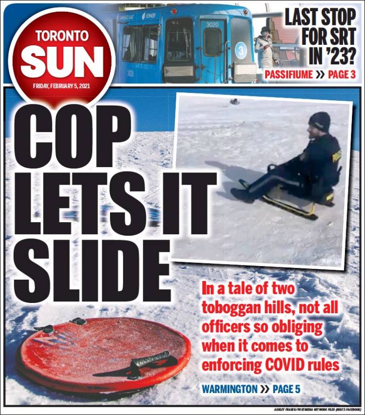 Periódico The Toronto Sun (Canadá). Periódicos de Canadá. Toda la