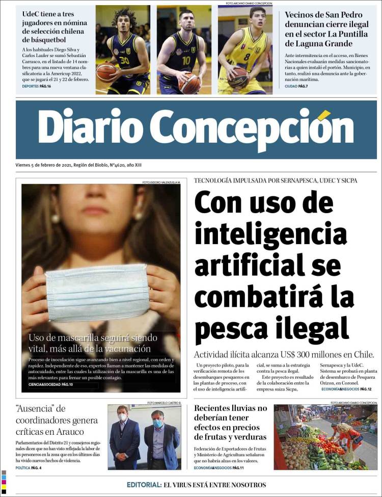 Portada de Diario de Concepción (Chile)