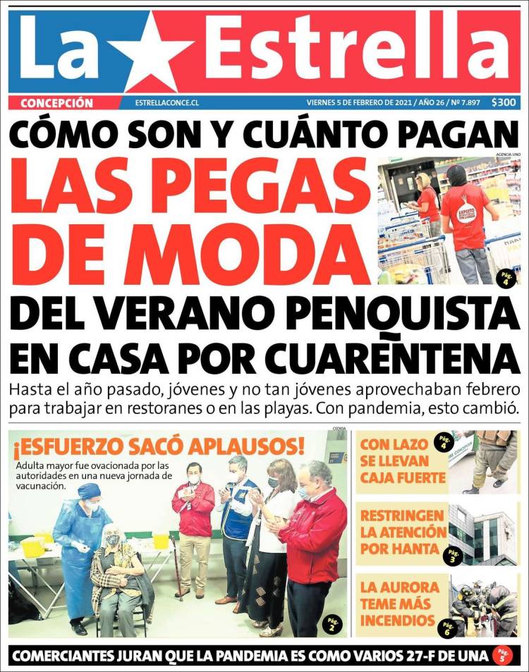 Portada de La Estrella de Concepción (Chile)