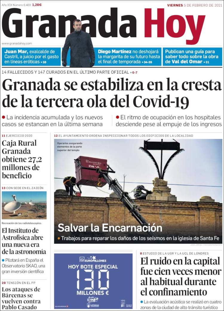 Portada de Granada Hoy (Espa&ntilde;a)