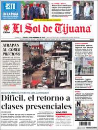 Portada de El Sol de Tijuana (México)