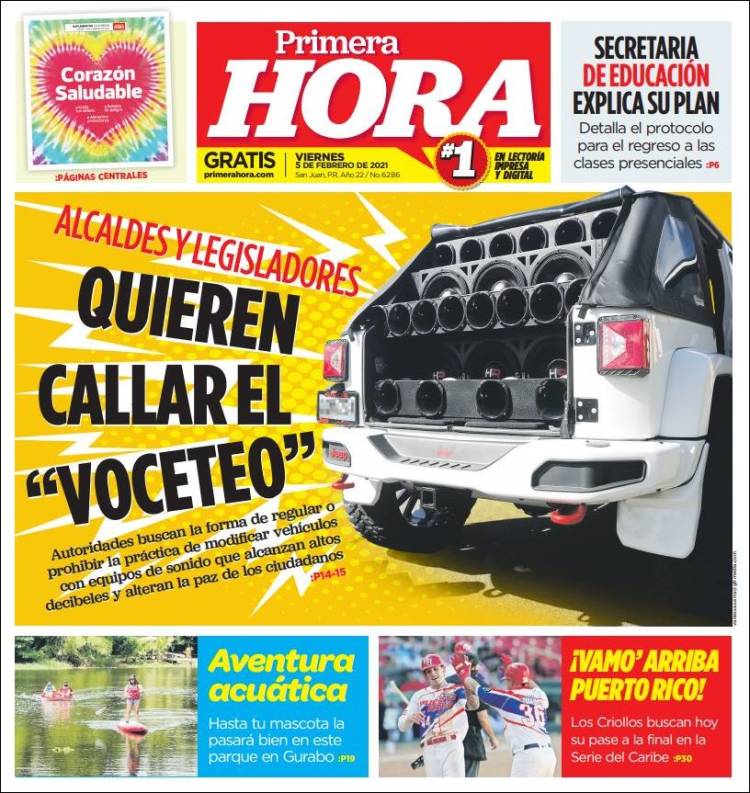 Portada de Primera Hora (Puerto Rico)