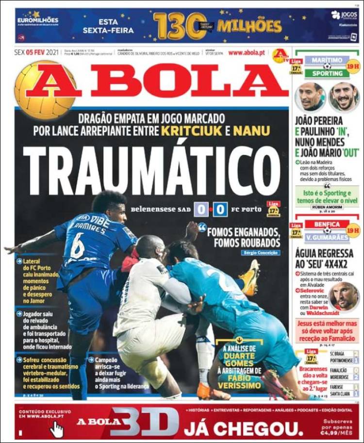 Portada de A Bola (Portugal)