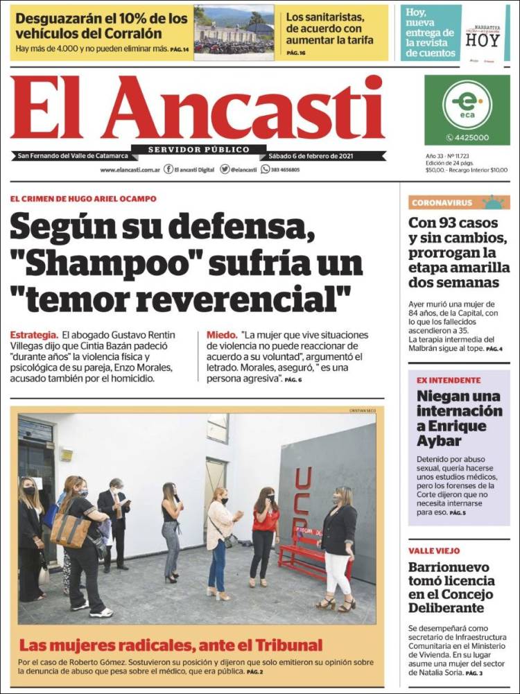 Portada de El Ancasti (Argentina)