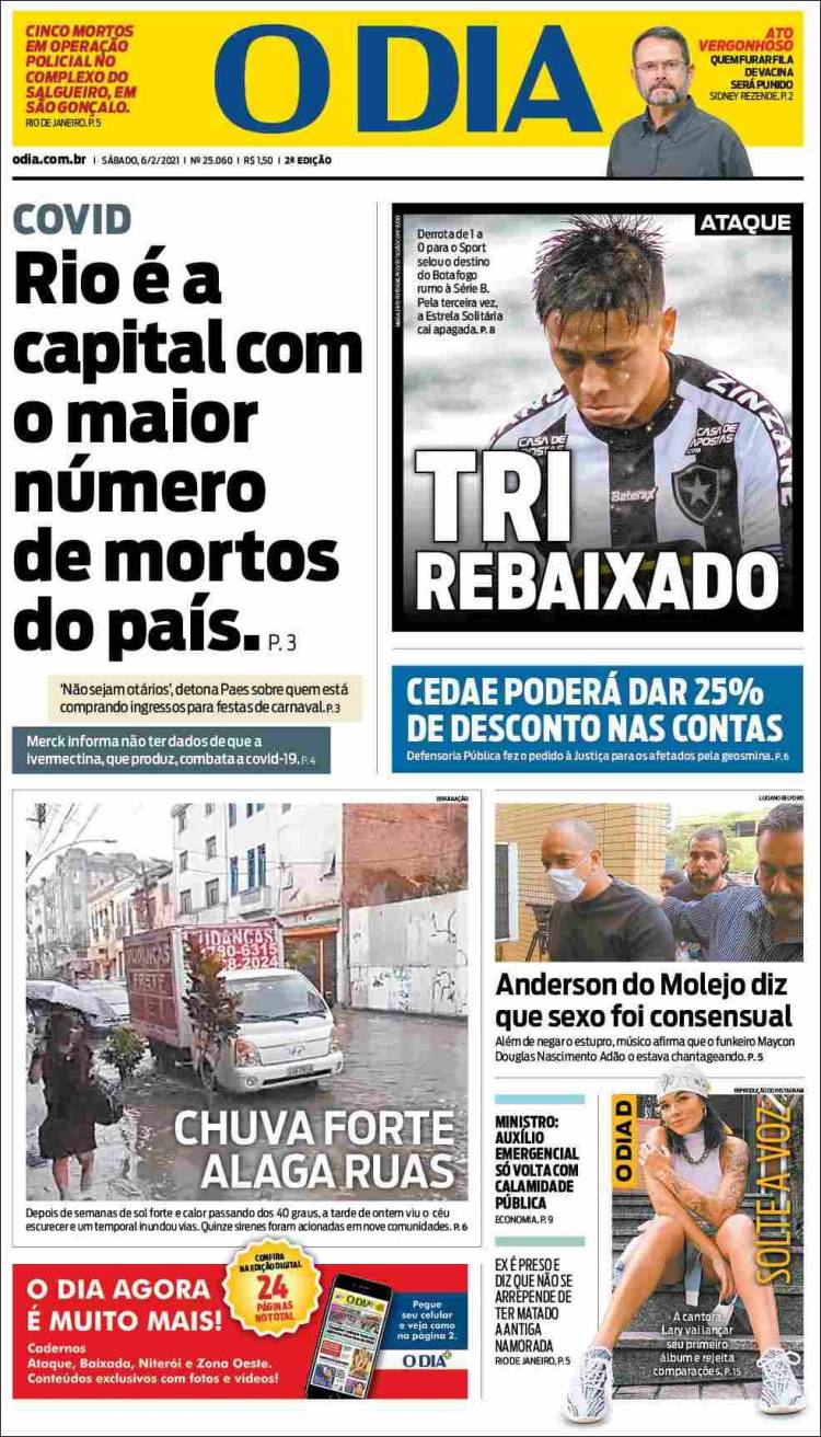 Portada de O Dia (Brasil)