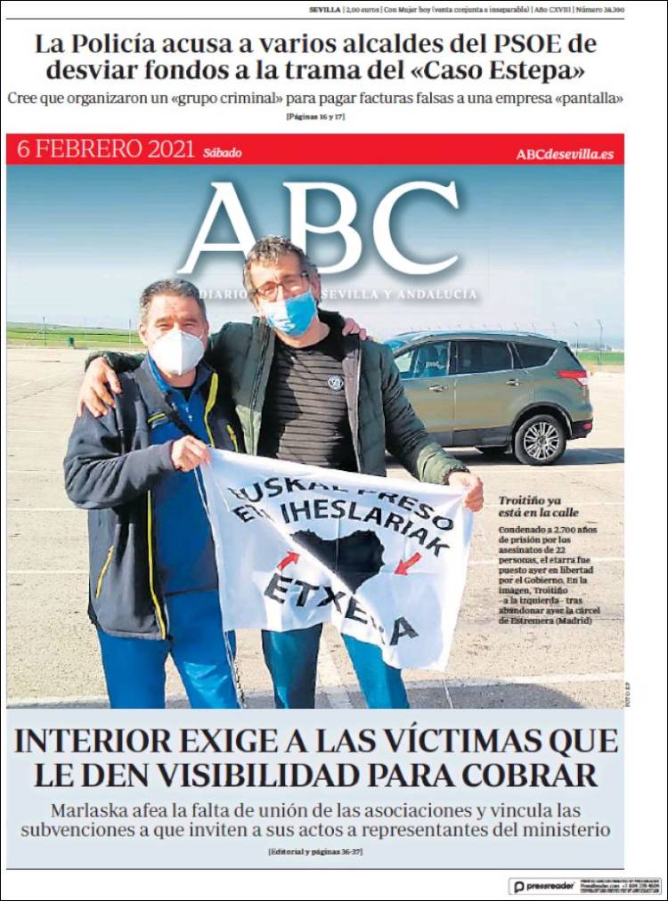 Portada de ABC - Sevilla (España)