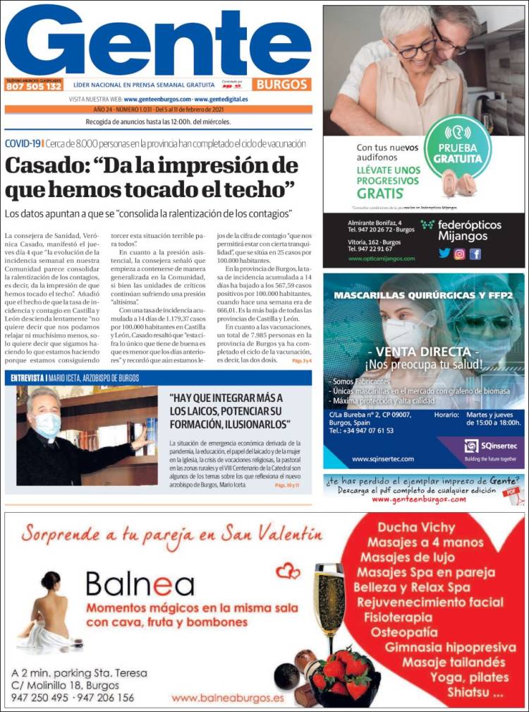 Portada de Gente en Burgos (España)