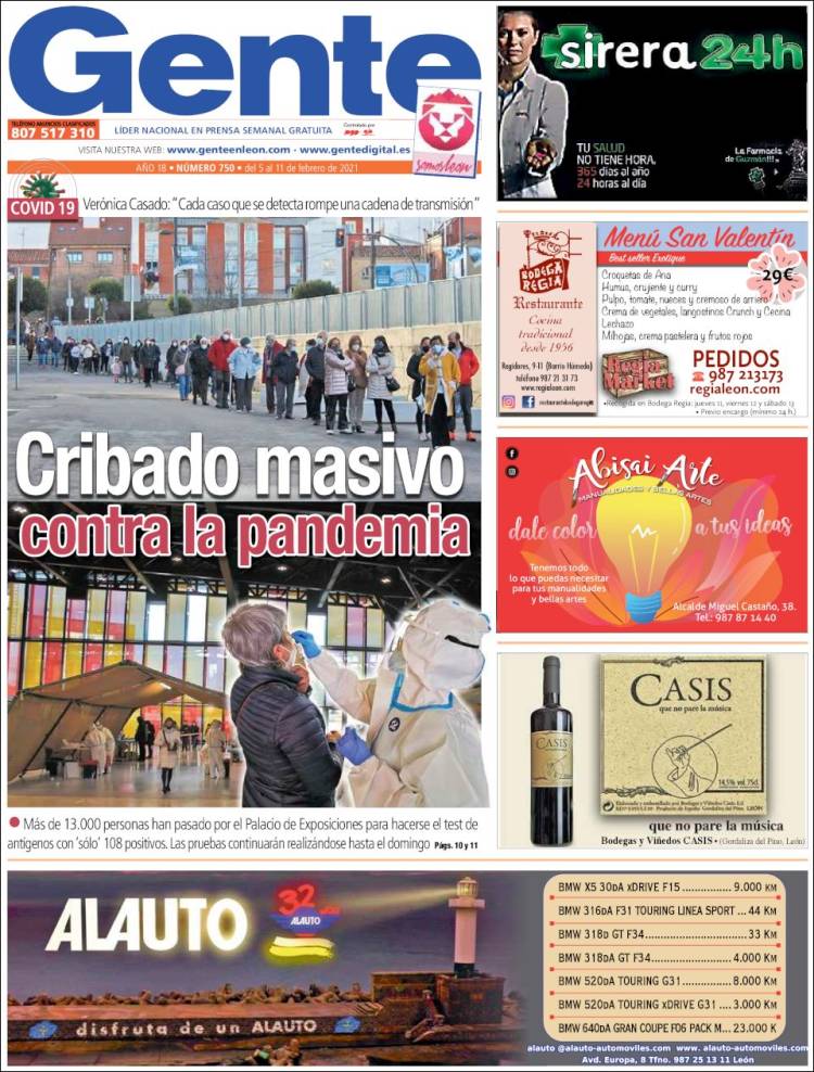 Portada de Gente en León (España)