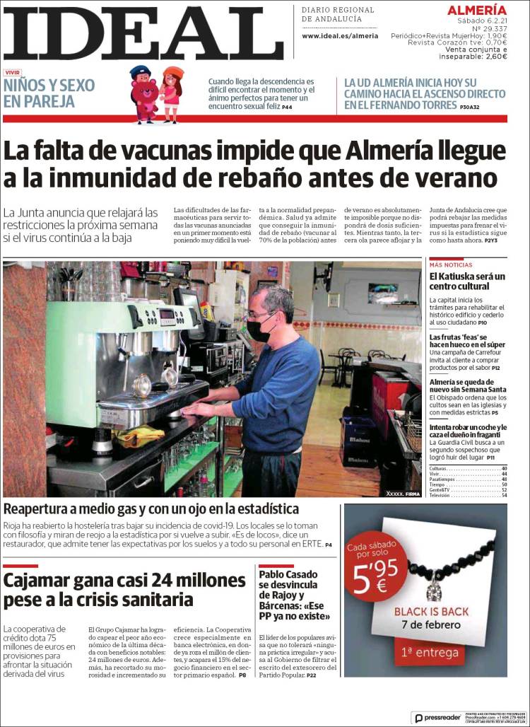 Portada de Ideal Almeria (España)