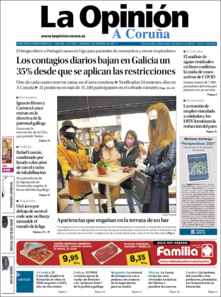 Portada de La Opinión de A Coruña (España)