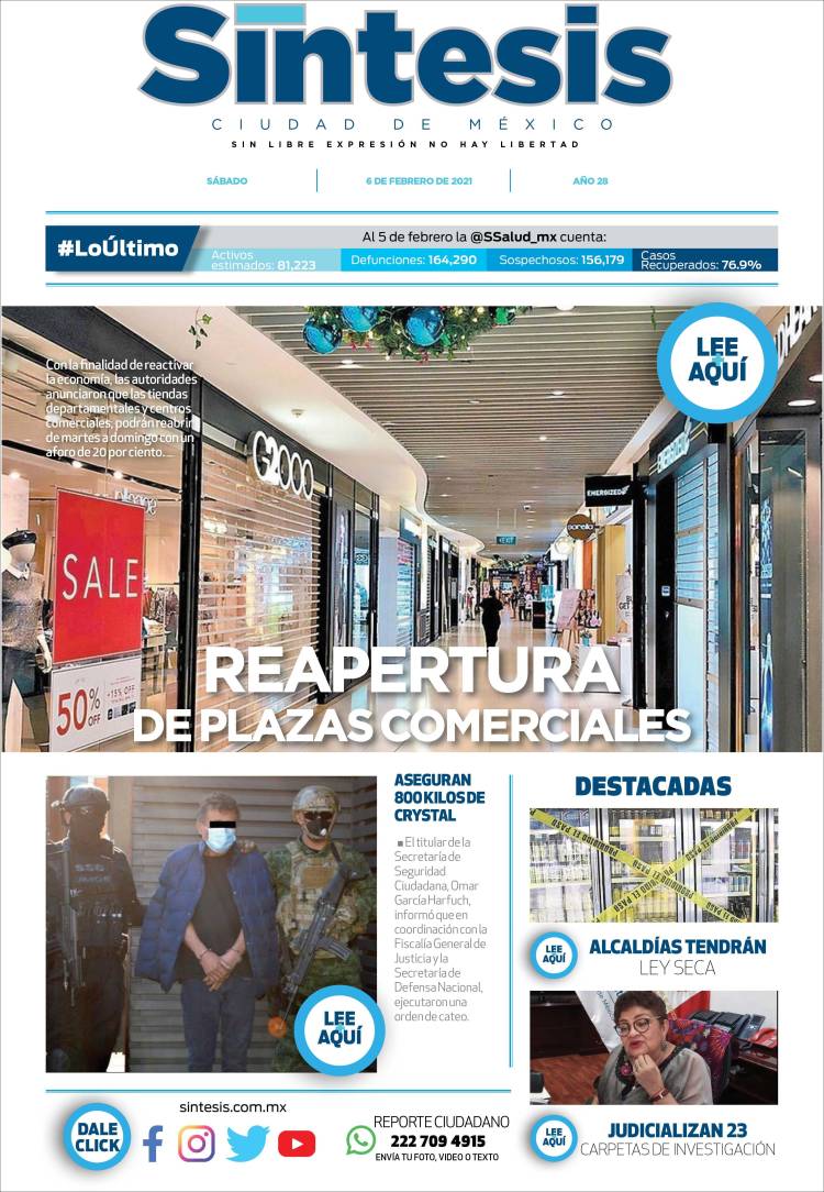 Portada de Síntesis Nacional (México)
