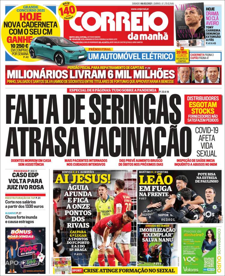 Portada de Correio da Manhã (Portugal)