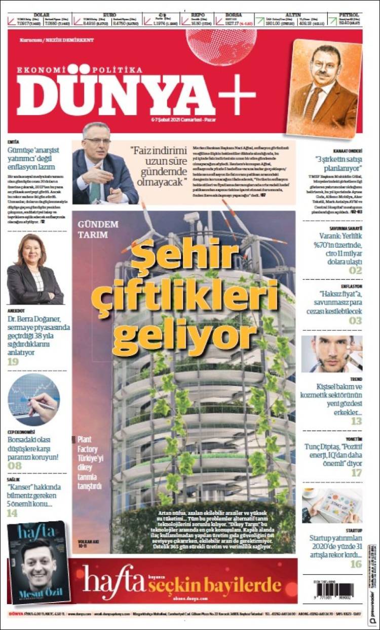 Portada de Dünya (Turqu&iacute;a)