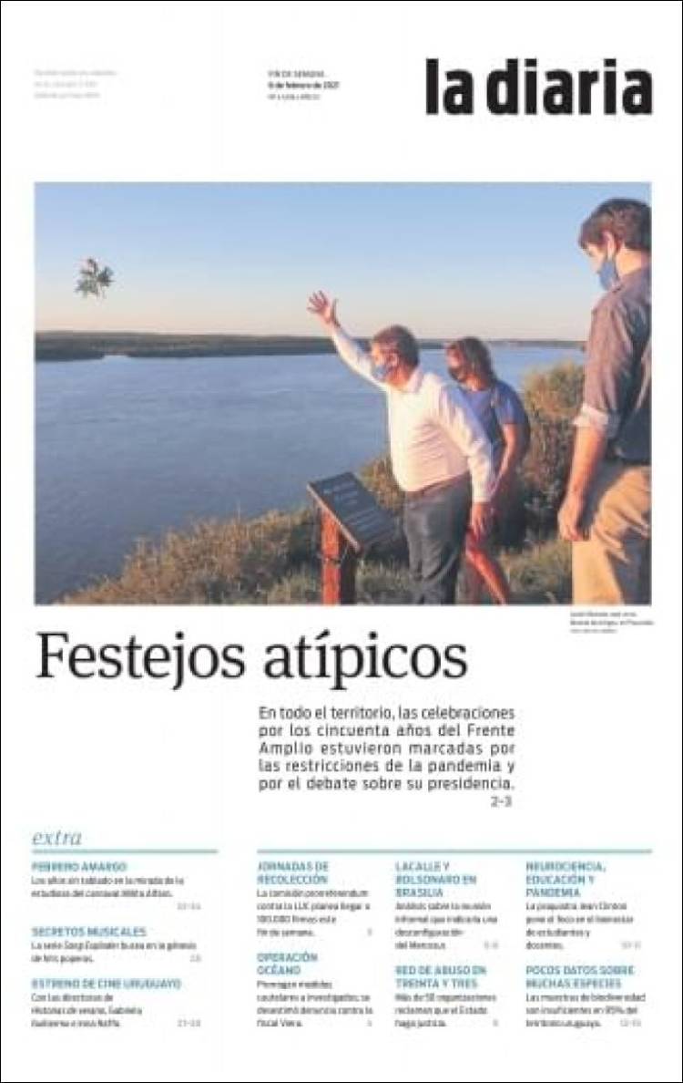 Portada de La Diaria (Uruguay)