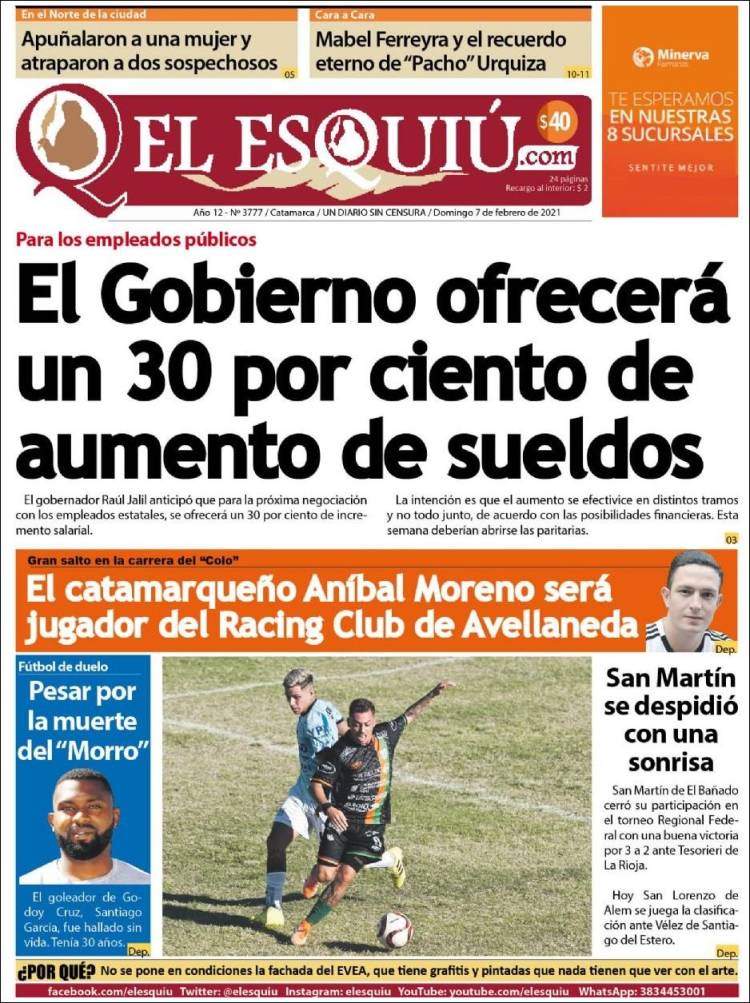 Portada de El Esquiu (Argentina)