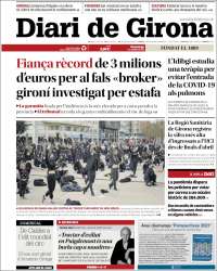 Portada de Diari de Girona (España)