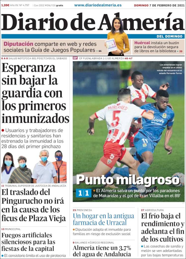 Portada de Diario de Almería (España)