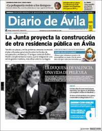 Portada de Diario de Ávila (España)