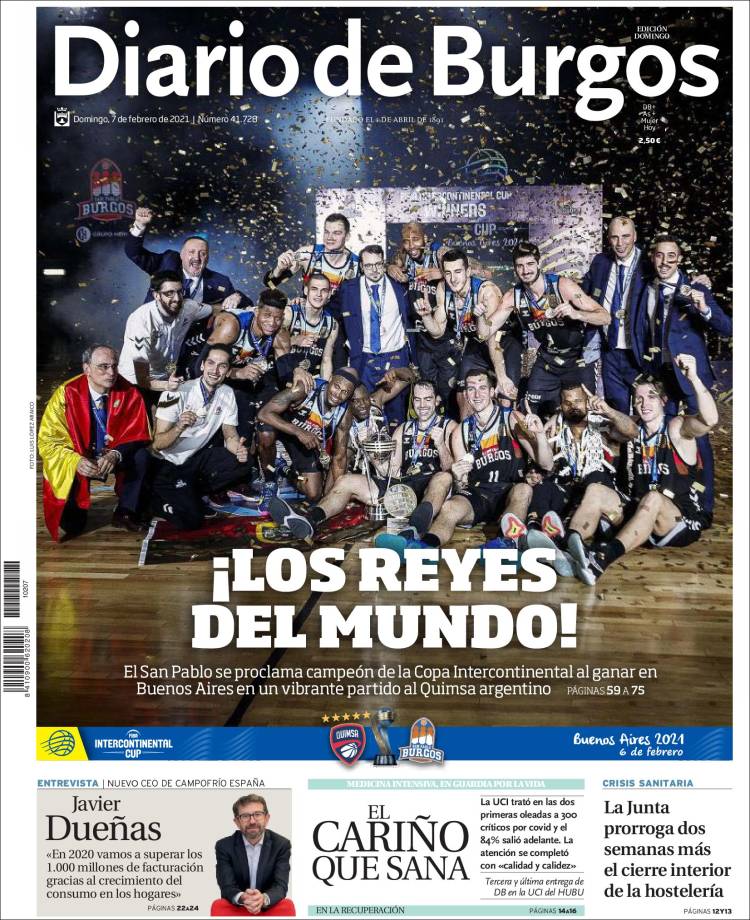 Portada de Diario de Burgos (España)