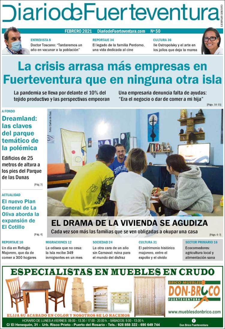 Portada de Diario de Fuerteventura (España)