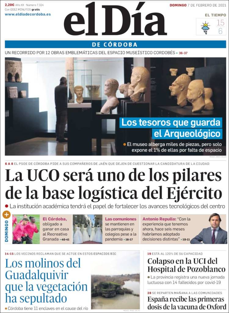 Portada de El Día de Córdoba (España)