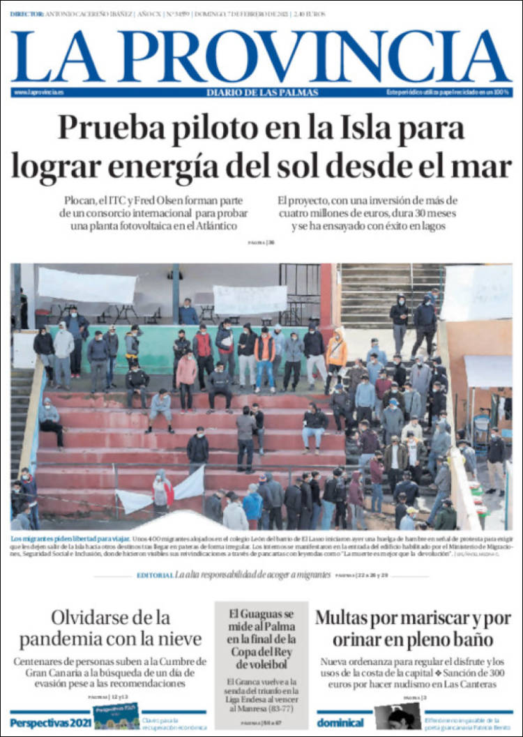 Portada de La Provincia (España)