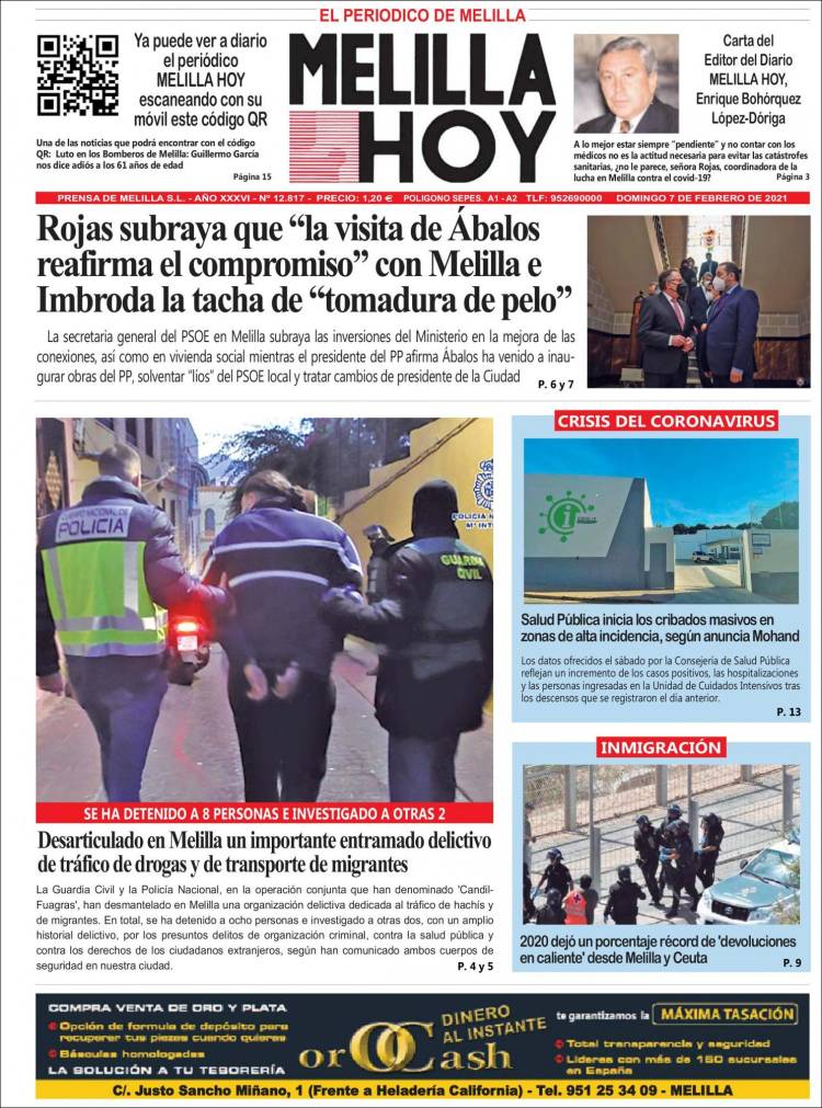 Portada de Melilla Hoy (España)