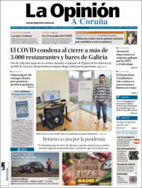 Portada de La Opinión de A Coruña (España)