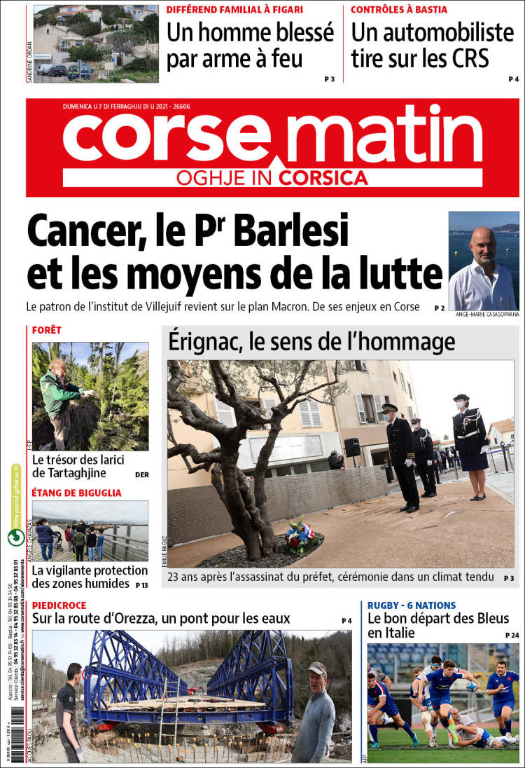 Portada de Corse-Matin (France)