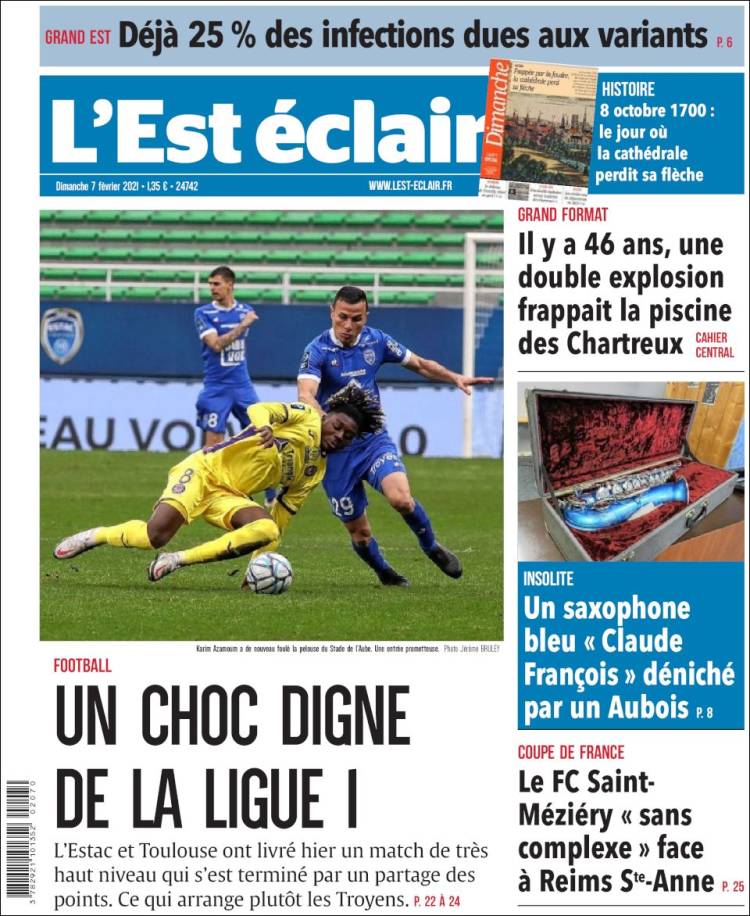 Portada de L'Est Eclair (France)